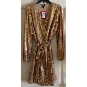 Beautiful Inc Gold Dress